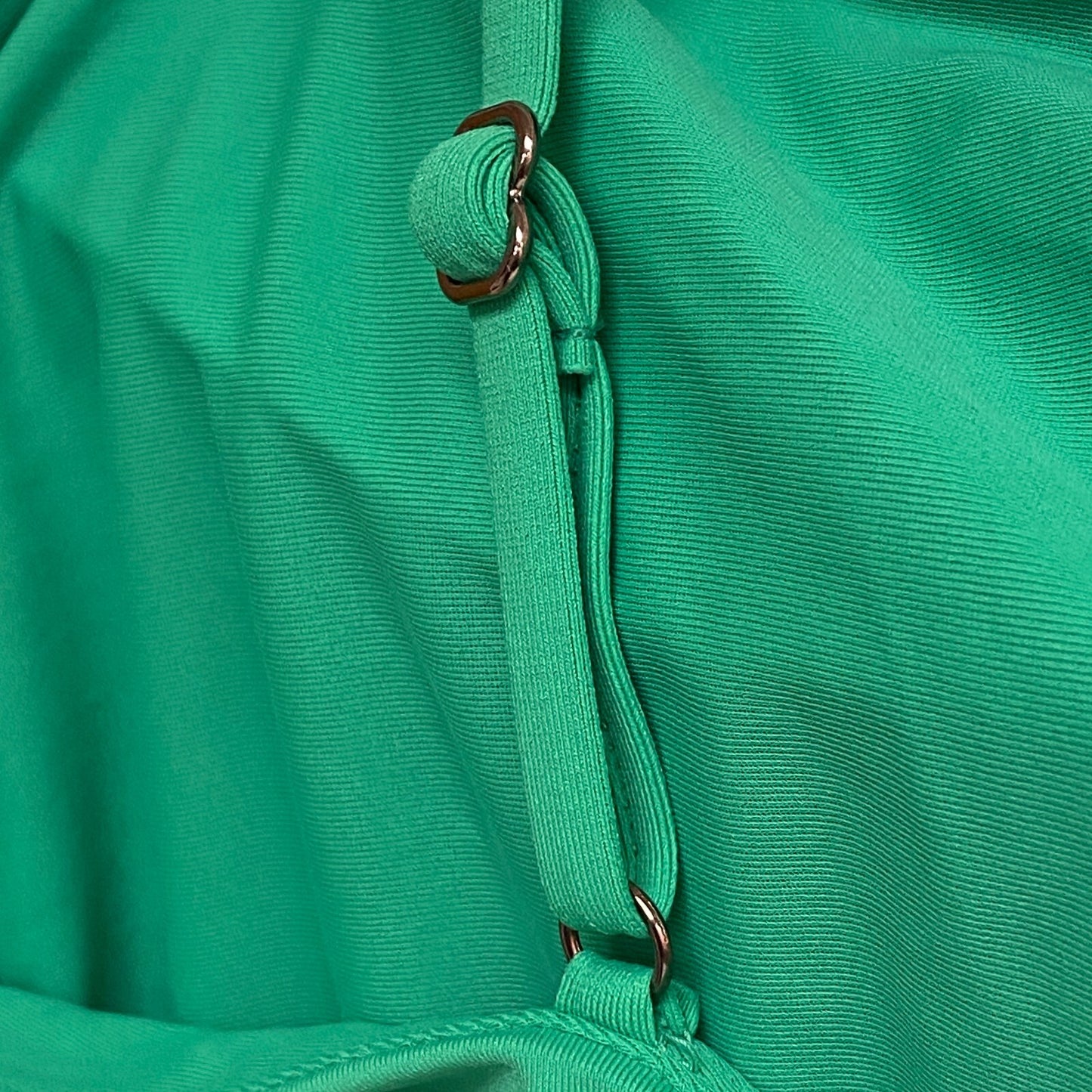 Calia Women's Swim Tummy Control Shirred Cut Out One Piece Swimsuit Green Glow