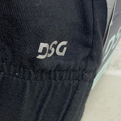 DSG Women's Cinched Hem T-Shirt Pure Black Solid Short Sleeve DAW12116