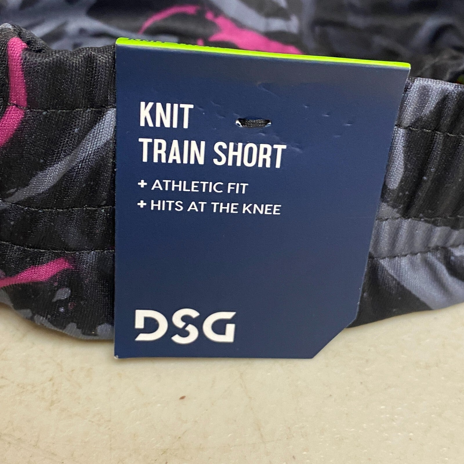 DSG Boys Knit Training Short Multi Tagger Pure Black Athletic fit DAB13103PRT