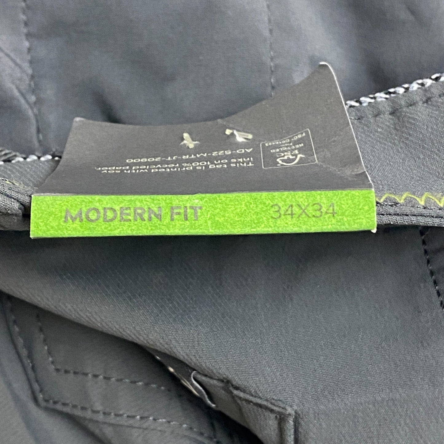 Alpine Design Men's M AD Trailhead Tech Modern Fit Pant 34x34 Asphalt ADM20900