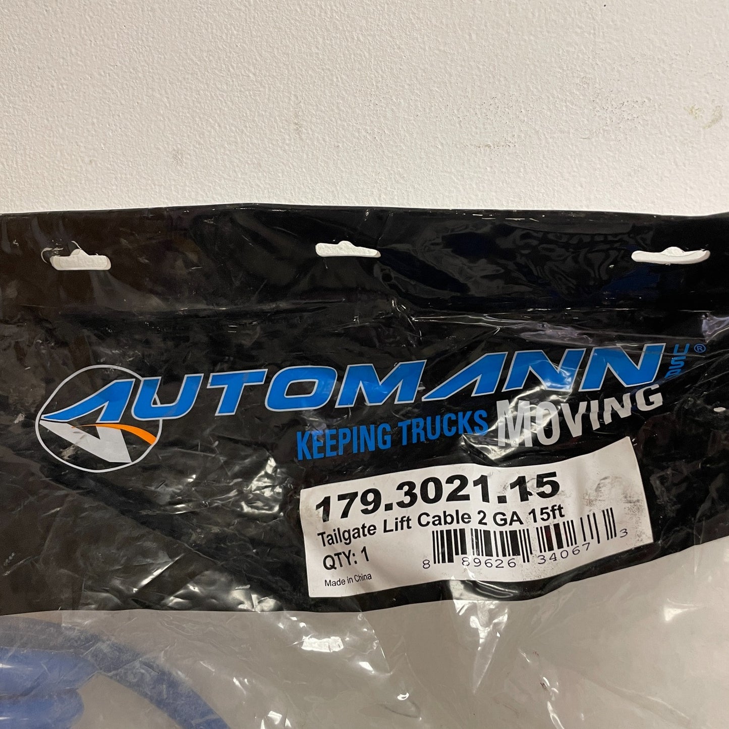 Automann 179.3021.15 Tailgate Lift Cable 2 GA 15ft Heavy-Duty Truck Use