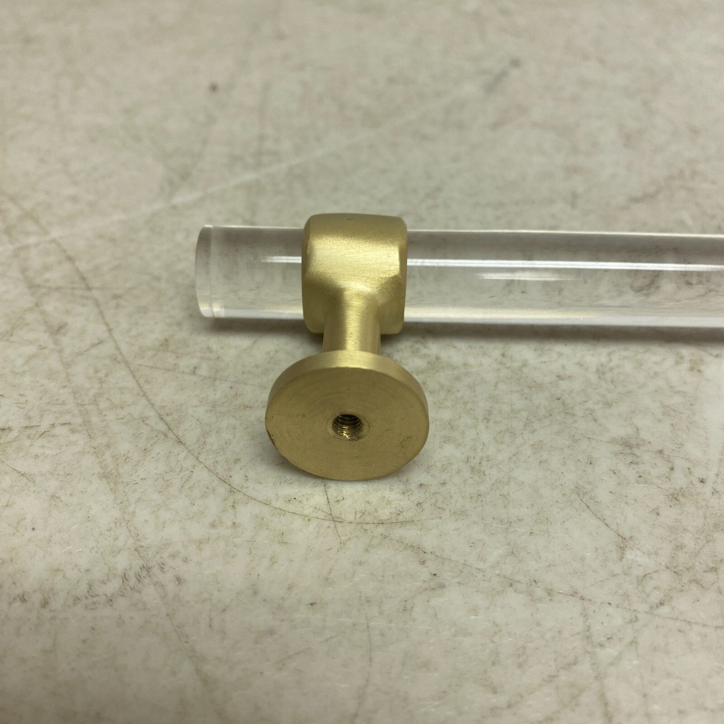 Signature Hardware 6'' Beryn Acrylic Cabinet Pull - Satin Brass SH450376