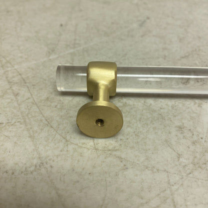 Signature Hardware 6'' Beryn Acrylic Cabinet Pull - Satin Brass SH450376