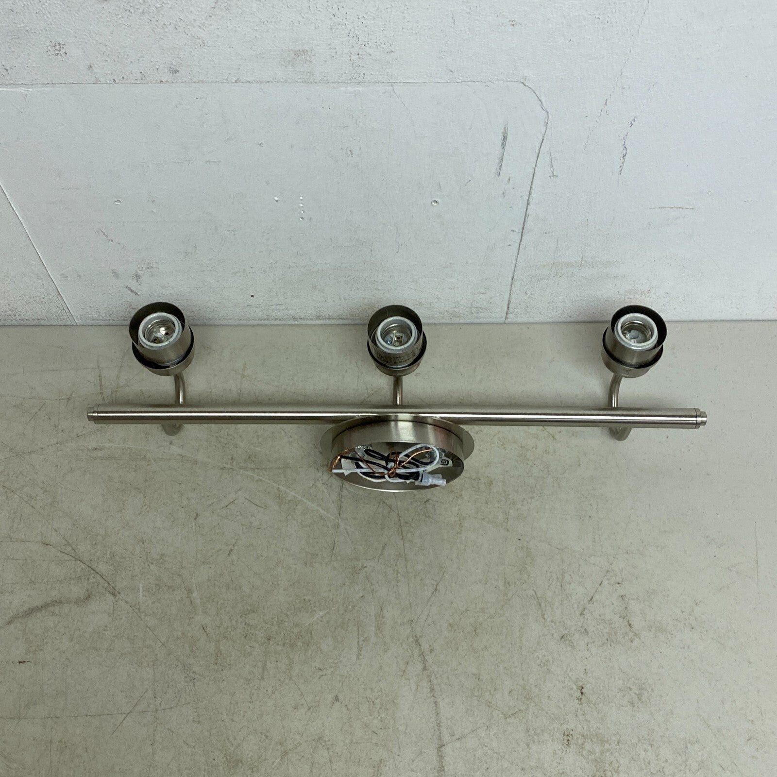 Allen + Roth Bartow 3 Light Vanity Light Brushed Nickel Finish Clear Glass Shade