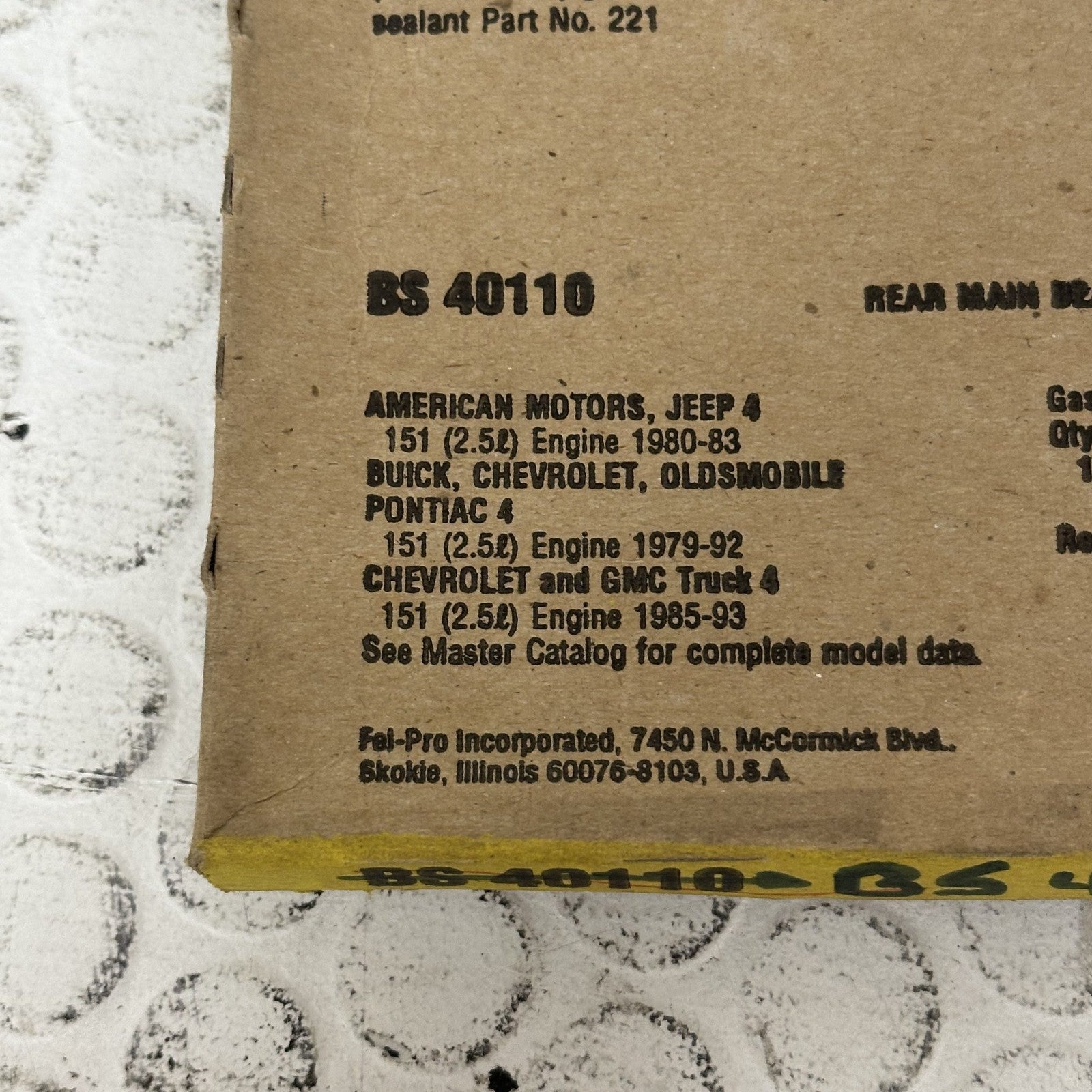 FEL-PRO BS40110 Rear Main Seal Set 2-Piece 1955-2002 Chevrolet Corvette