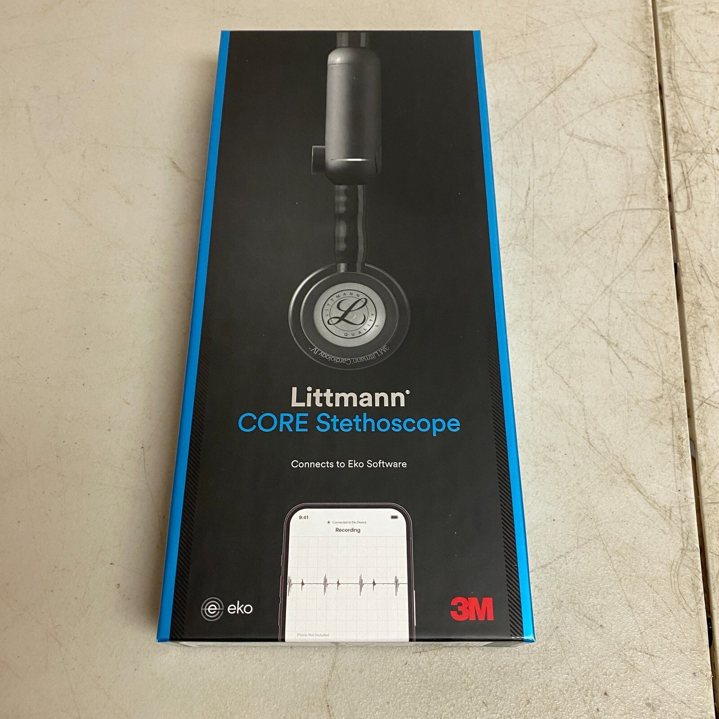 3M Littmann Quality Core Digital Stethoscope System, Black Matte-Finish 8490