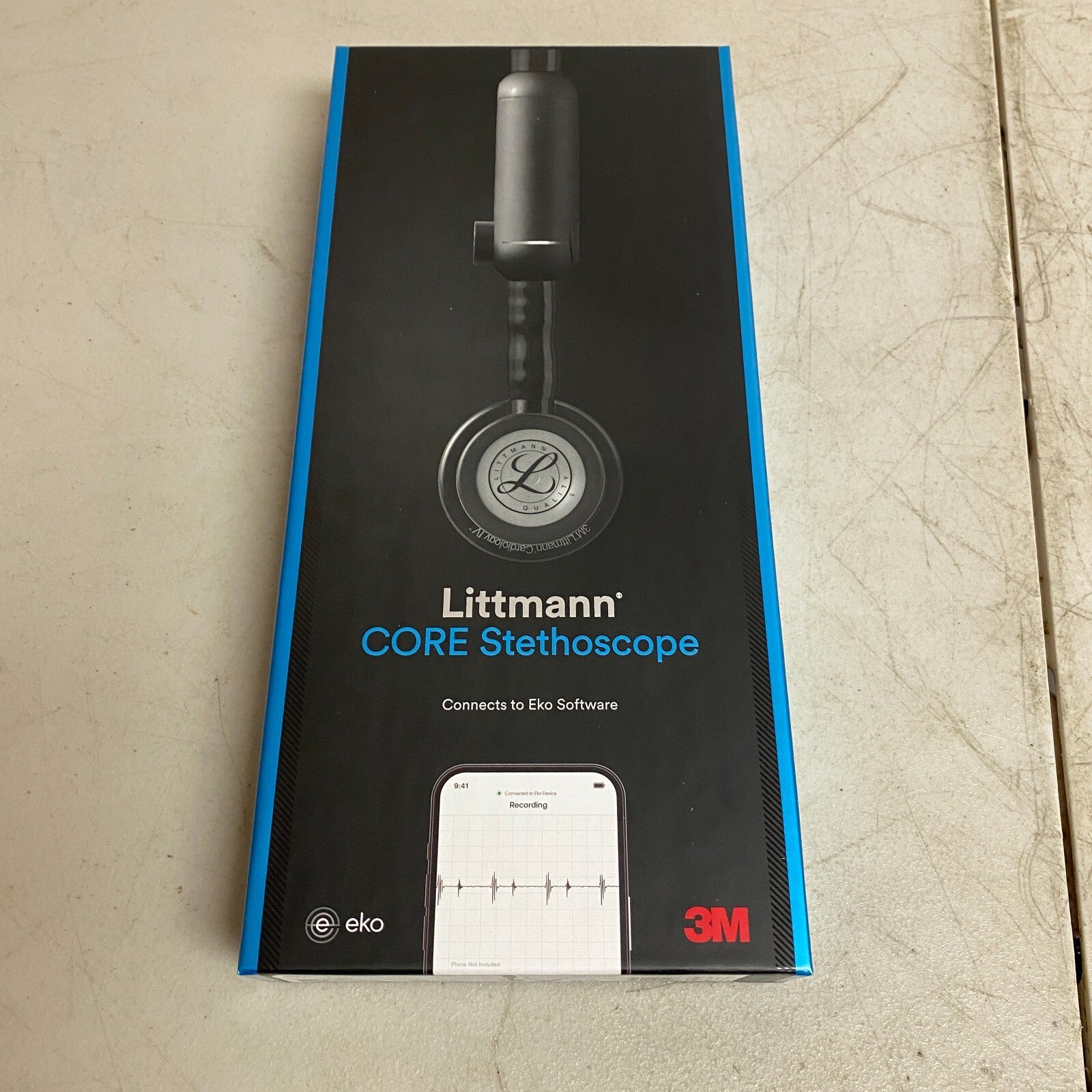 3M Littmann Quality Core Digital Stethoscope System, Black Matte-Finish 8490