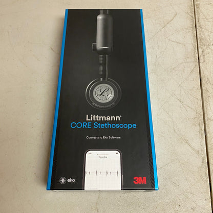 3M Littmann Quality Core Digital Stethoscope System, Black Matte-Finish 8490