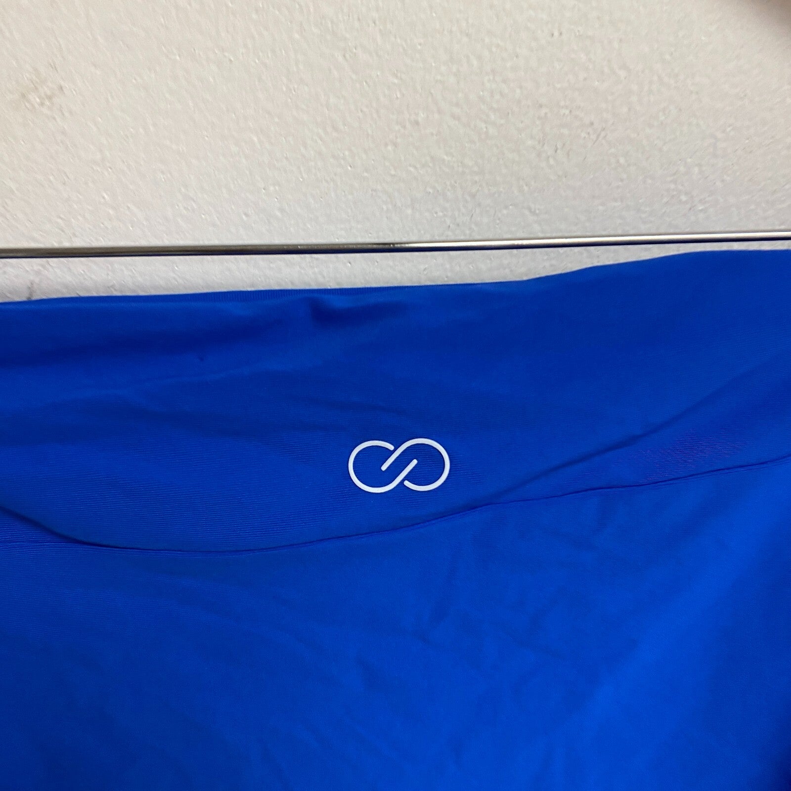 Calia Mid Rise Wide Band Swim Bottoms Bright Blue Solid WSA20406