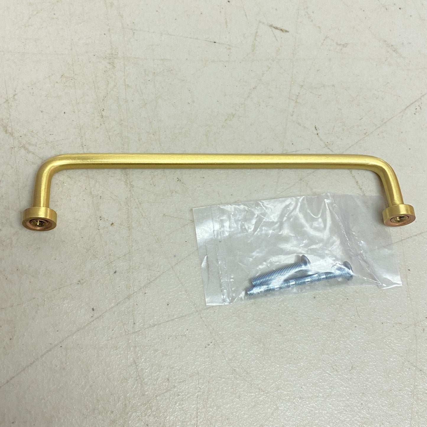 Signature Hardware Sidra 6‑1/4″ Solid Brass Cabinet Pull Satin Brass