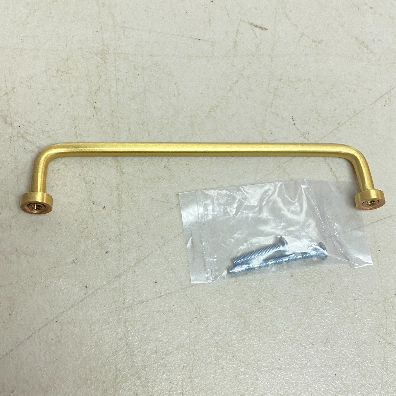 Signature Hardware Sidra 6‑1/4″ Solid Brass Cabinet Pull Satin Brass