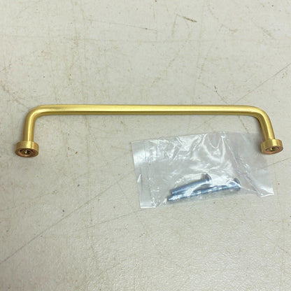 Signature Hardware Sidra 6‑1/4″ Solid Brass Cabinet Pull Satin Brass