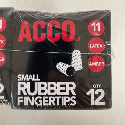 Acco Small Rubber Fingertips (size 11) 6 Packs 72 quantity