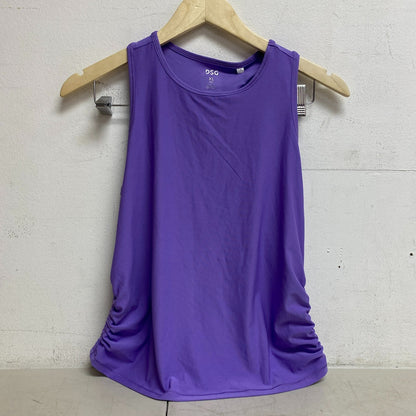 DSG Girls Ruched Tank Electric Violet Solid Sleeveless Stylish DAG13123