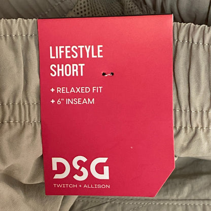 DSG X TWITCH + ALLISON Men's 6â Nylon Lifestyle Shorts Khaki Solid BOSSM13131