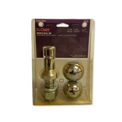 CURT Switch Ball Trailer Hitch Set Dual 1-7/8″ & 2″ Chrome 42178