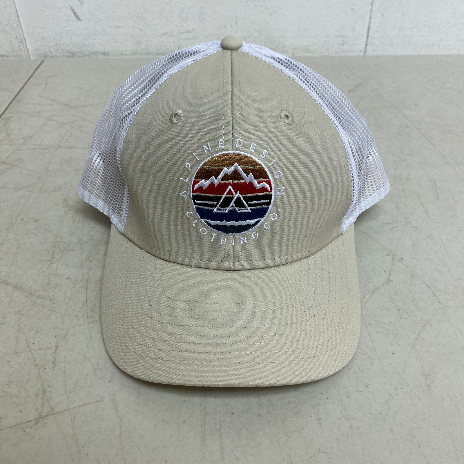 Alpine Design Men's AD Circle Patch Trucker/Mesh Hat Sand One Size OSFA ADM14702