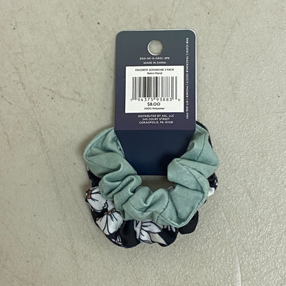 DSG Girls Favorite Scrunchie 2 Pack Retro Floral Black DSG-HC-G-FASC-2PK New!
