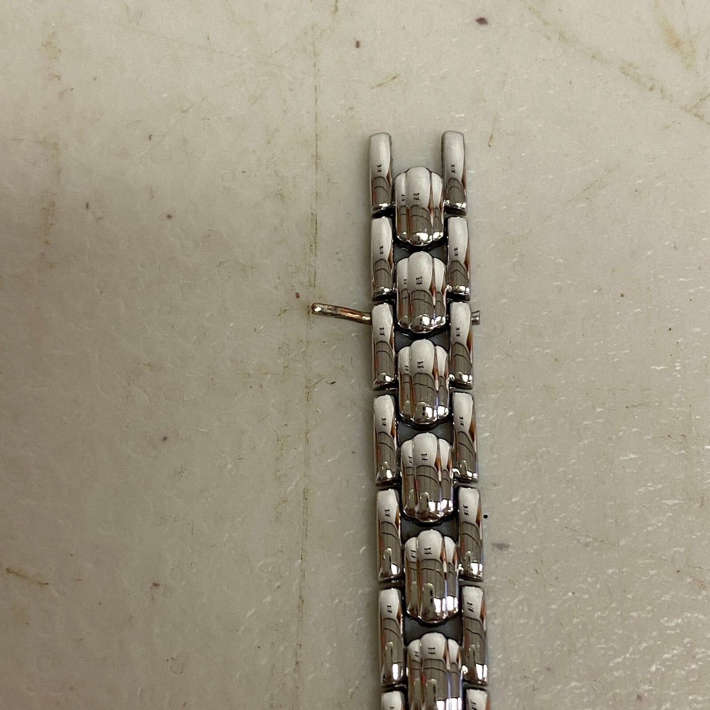 ARMITRON 75/3313SV Blue Dial Quartz Analog Women's Watch Sz. 7 1/4" New Battery