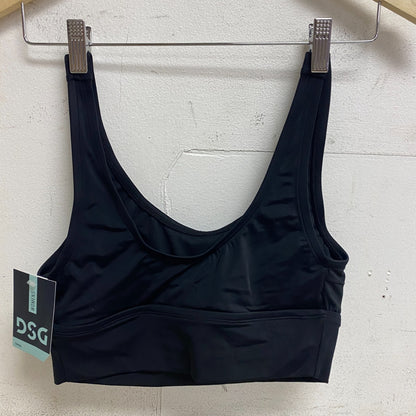 DSG Women's Long Line Scoop Neck Swim Bikini Top Pure Black DSW2786Z