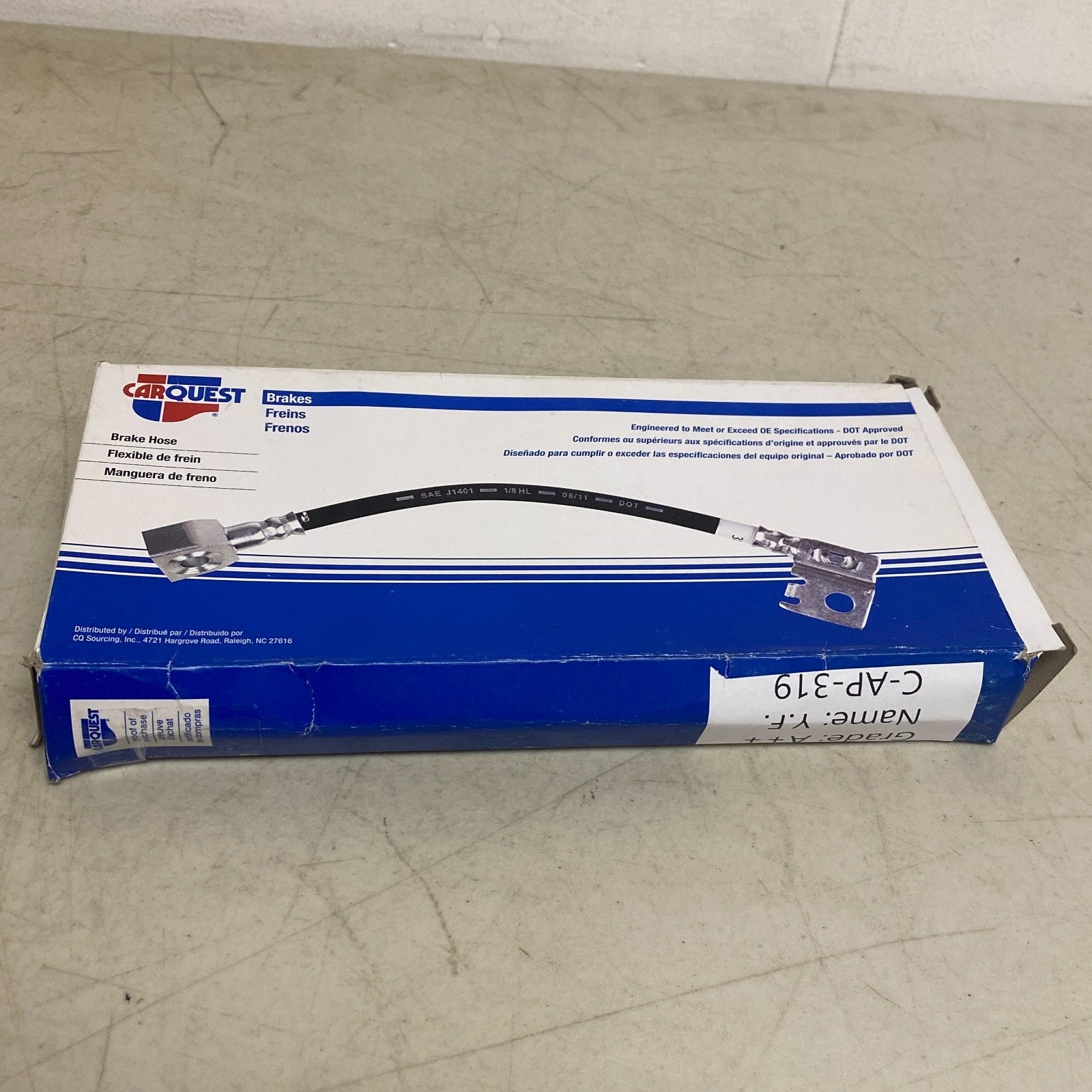 Carquest Wearever Brake Hose Assembly w/ Banjo & Copper Washers Rear BHA620035