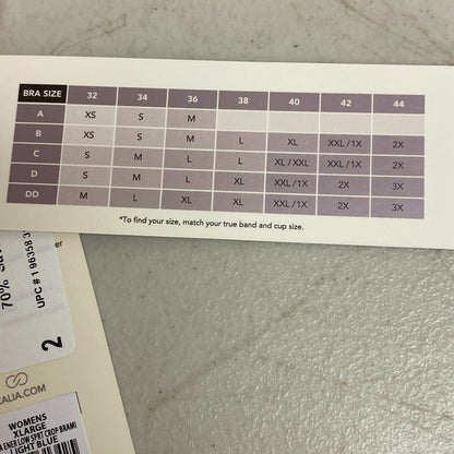 Calia Low Support Crop Brami Light Blue Sleeveless Solid WAX17368