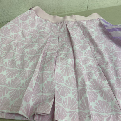 Lady Hage Womens 16" Prt Side Pleat Skort Pink Seashells Stylish WGH17447PRT