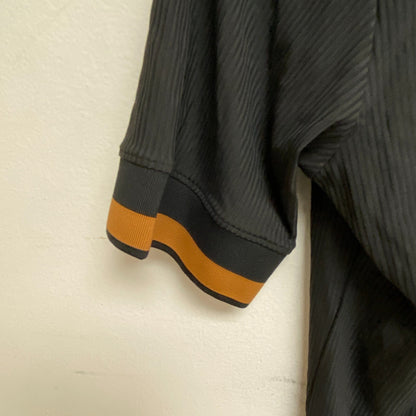 Lady Hagen Women's Golf Rib Half Sleeve Polo Black/ Orange WGH31009 New