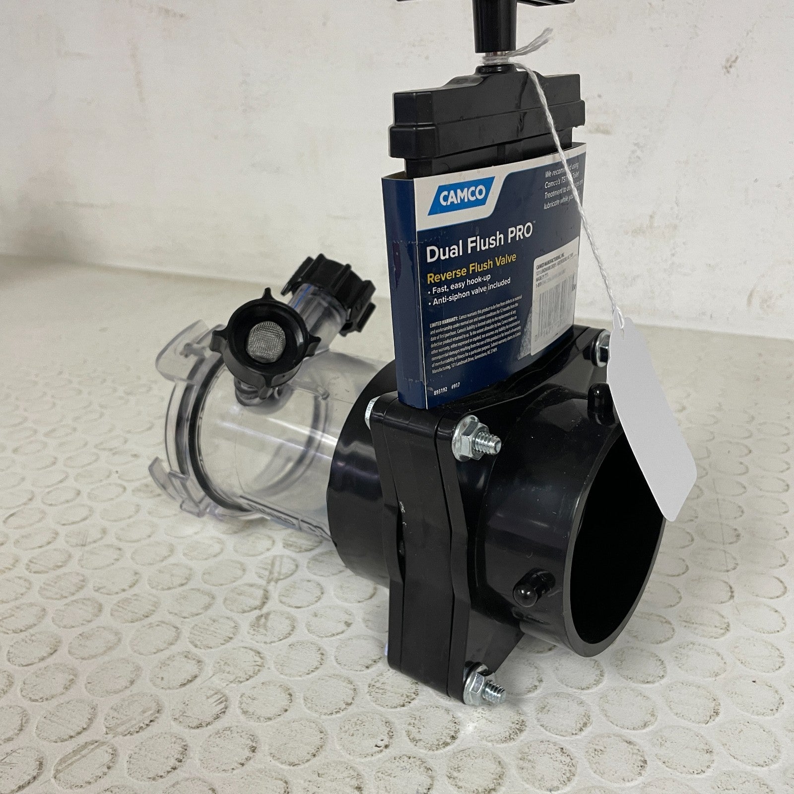 Camco 39062 Dual Flush Pro RV Holding Tank Rinser w  Gate Valve Reverse Flush