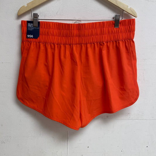 DSG Women's 3â High Rise Hot Tangerine Stride Shorts Performance DAW12327SZ