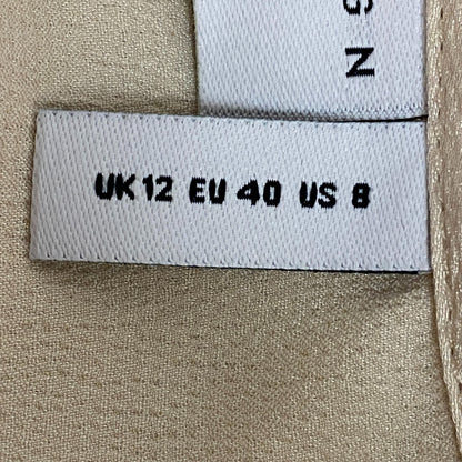 ASOS Design Peasant Shirt Womens Size US 8 Polyester Cream Blouse Top