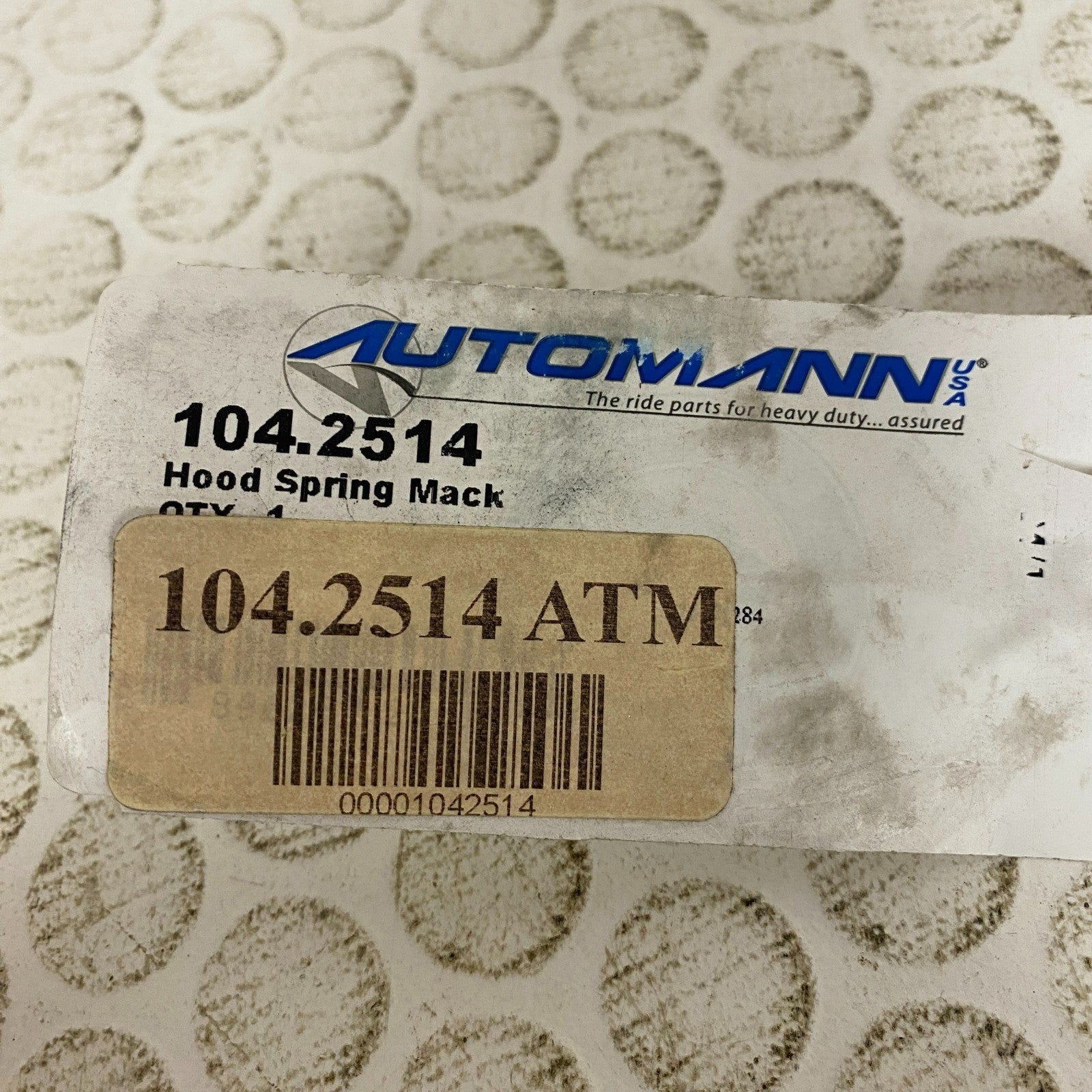 Automann  Hood Spring For 1999-2011 Mack Vision CX CXP CXN 104.2514
