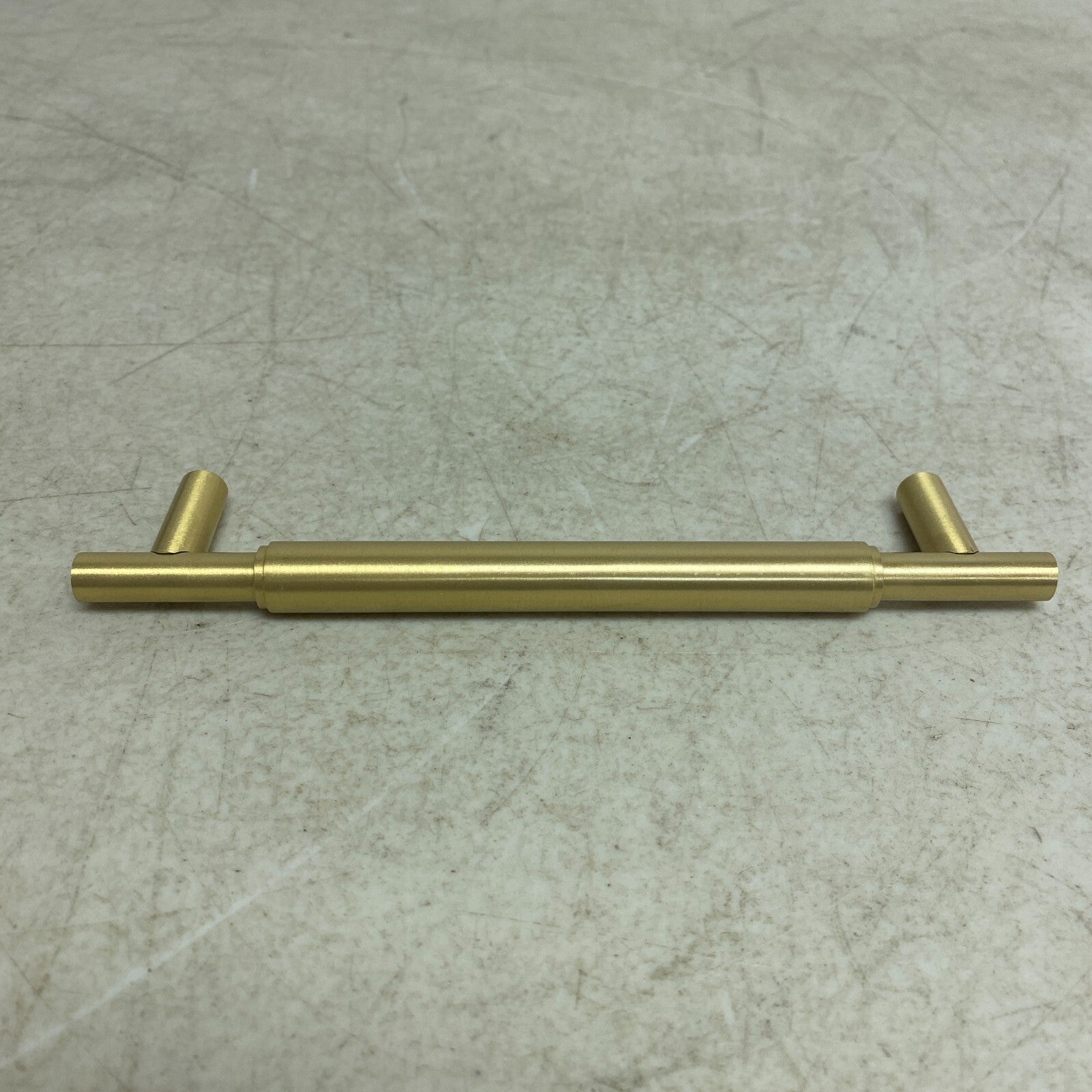 SIGNATURE HARDWARE 6" COLMAR SOLID BRASS CABINET PULL SATIN BRASS