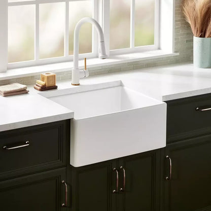 Signature Hardware 27'' Rowena SHF2718WH Fireclay Farmhouse Sink-White