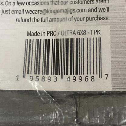 KING-A-MA-JIGS Ultra 6×8 Heavy Duty Tarp 16 Mil UV-Resistant with Grommets