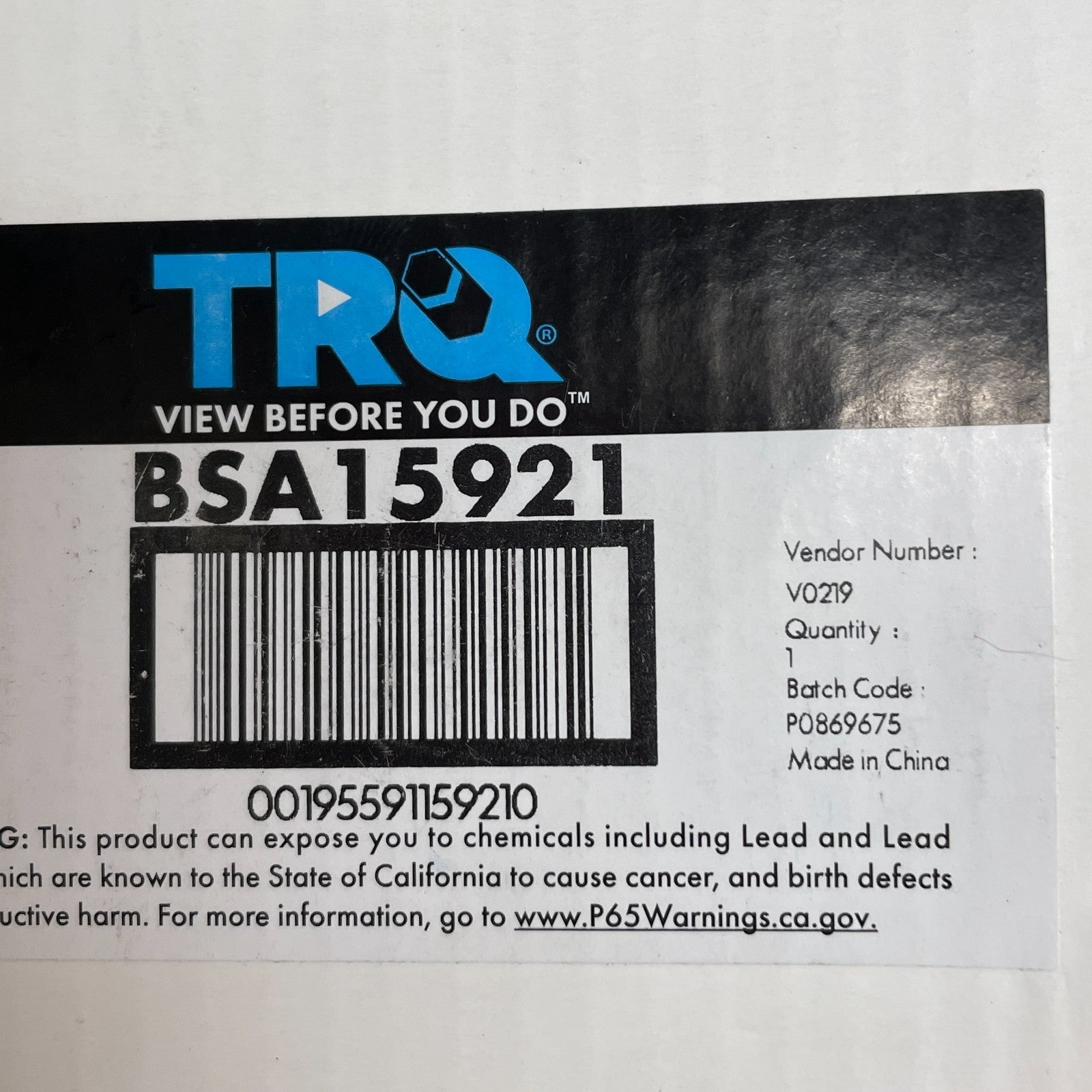 TRQ BSA15921 Front Right ABS Wheel Speed Sensor 16-21 Honda Civic 19 22 Insight