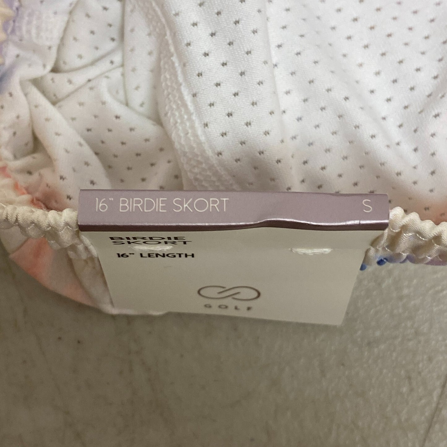 Calia 16" Length Birdie Athletic Skort MULTI AQUATIC CORAL PRINT WCG17020PS23