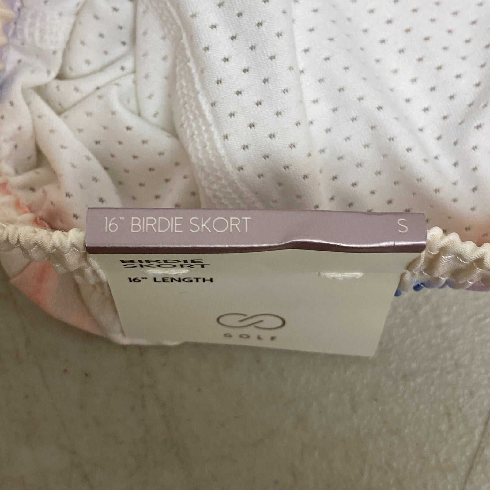 Calia 16" Length Birdie Athletic Skort MULTI AQUATIC CORAL PRINT WCG17020PS23