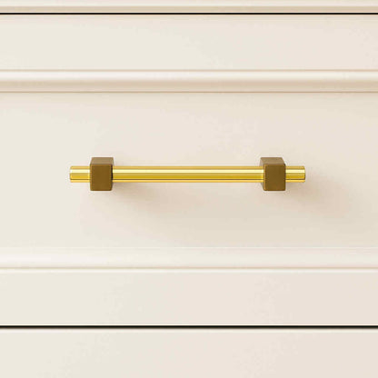 Signature Hardware 6-5/16" Odion Solid Brass Cabinet Pull Satin Brass/Polished