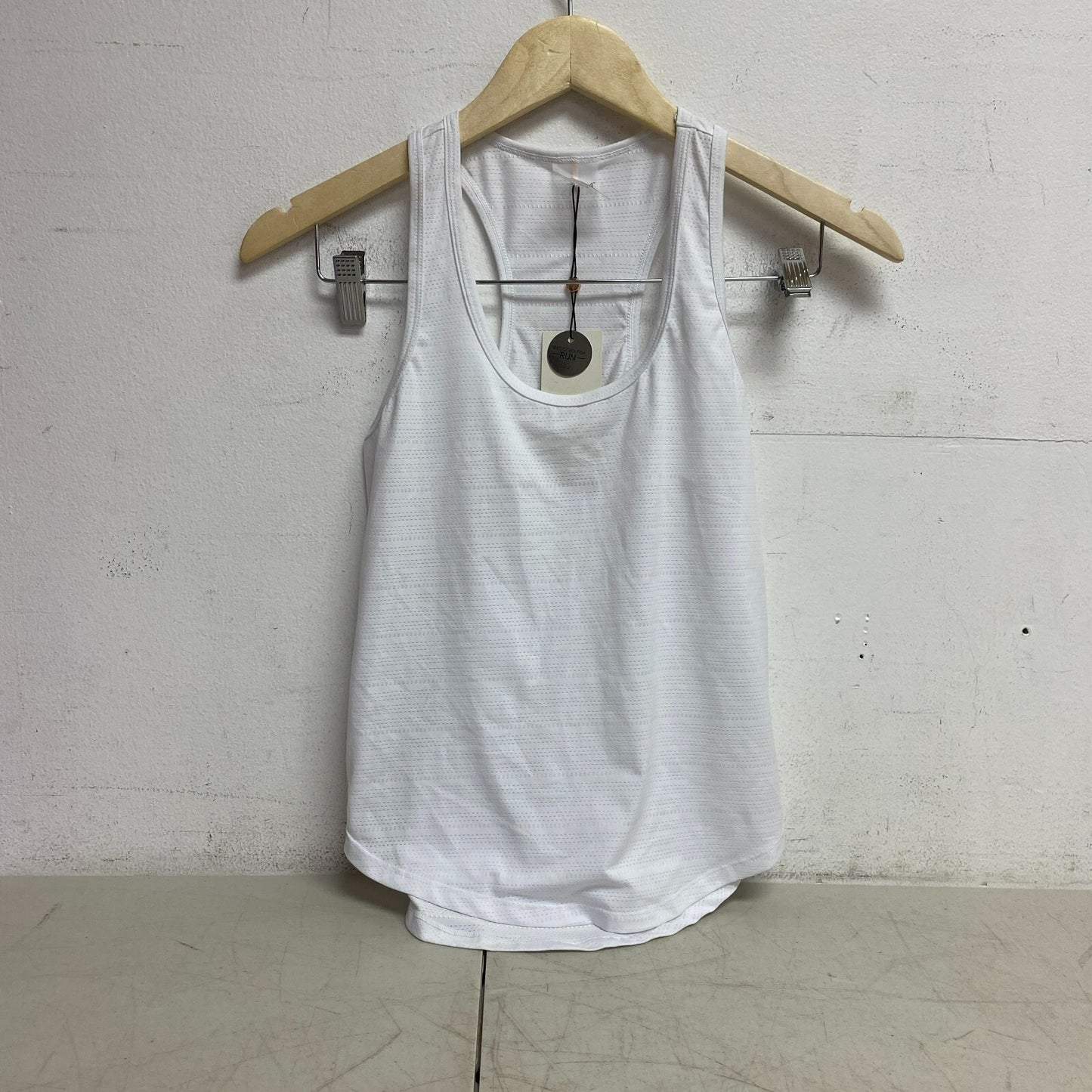 CALIA Women's Scoop Racer Tank Pure White Sleeveless Solid WAX11205XFS