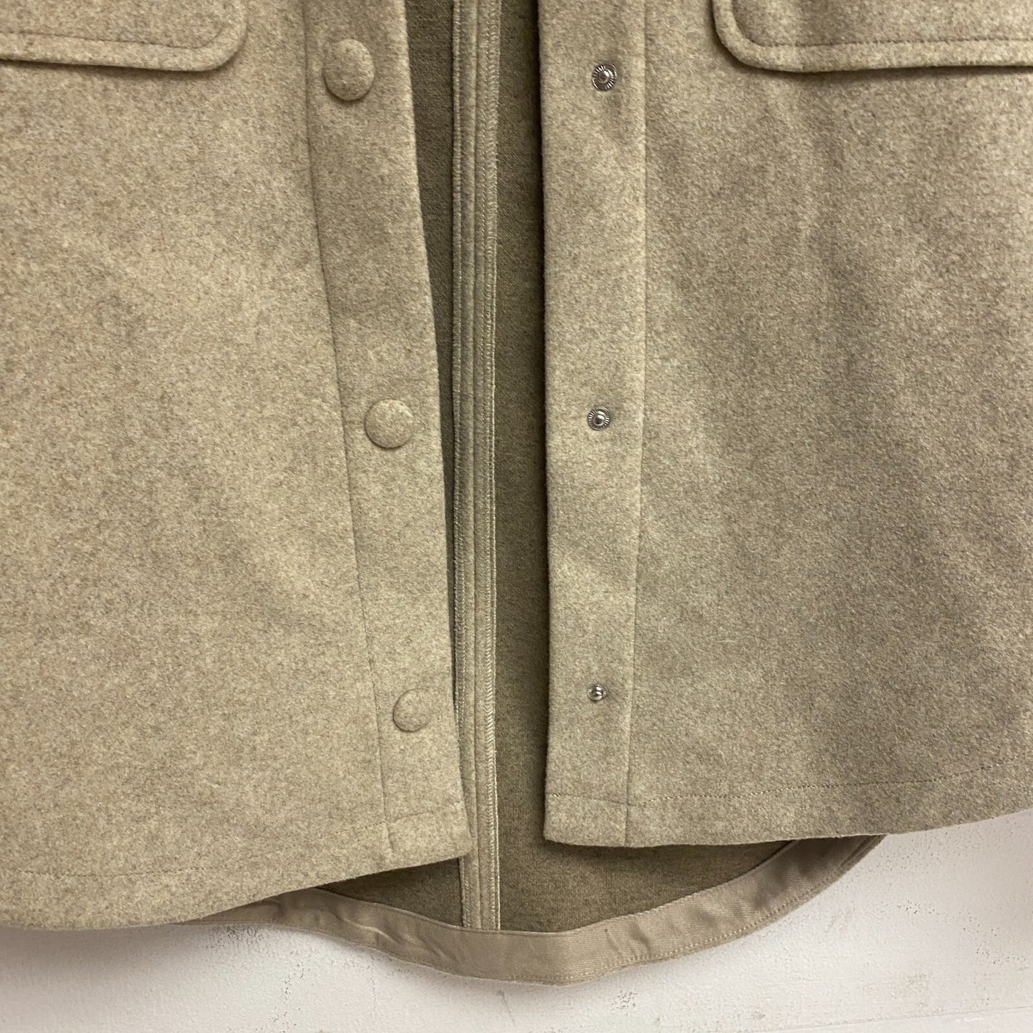 Calia Women's Elegant Patch Pocket Polyester Shacket Oatmeal Heather WAX31371