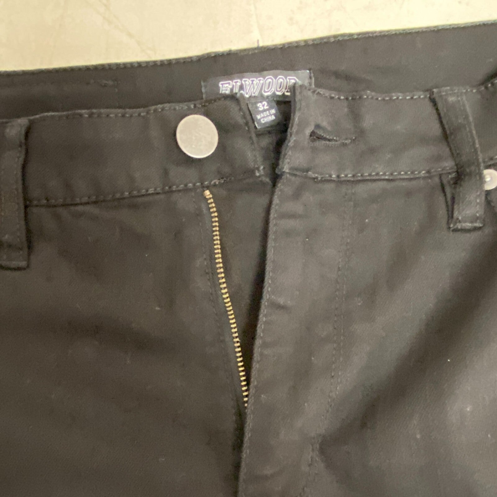 Elwood Men's Jeans Denim Slim Tapered Street Wear Black Size 32