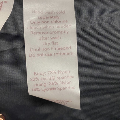 calia WOMENS Swim Adjustable Rise Bikini RUCHED BOTTOM PURE BLACK WSA20402 New!