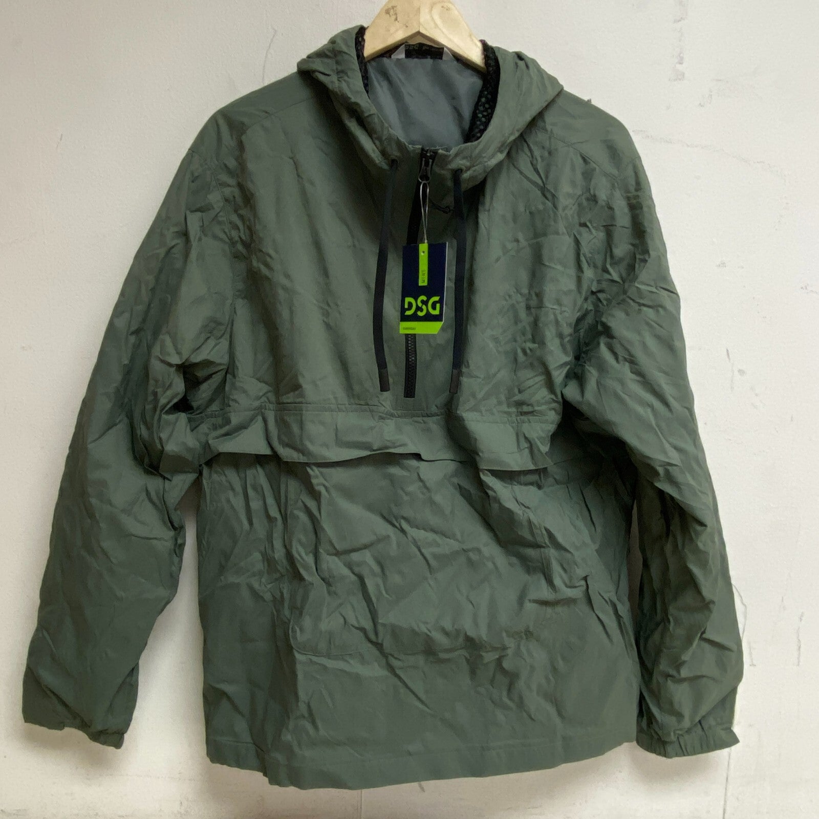 DSG Mens Woven Jacket Olive Clay Zip Solid DAM12602VC