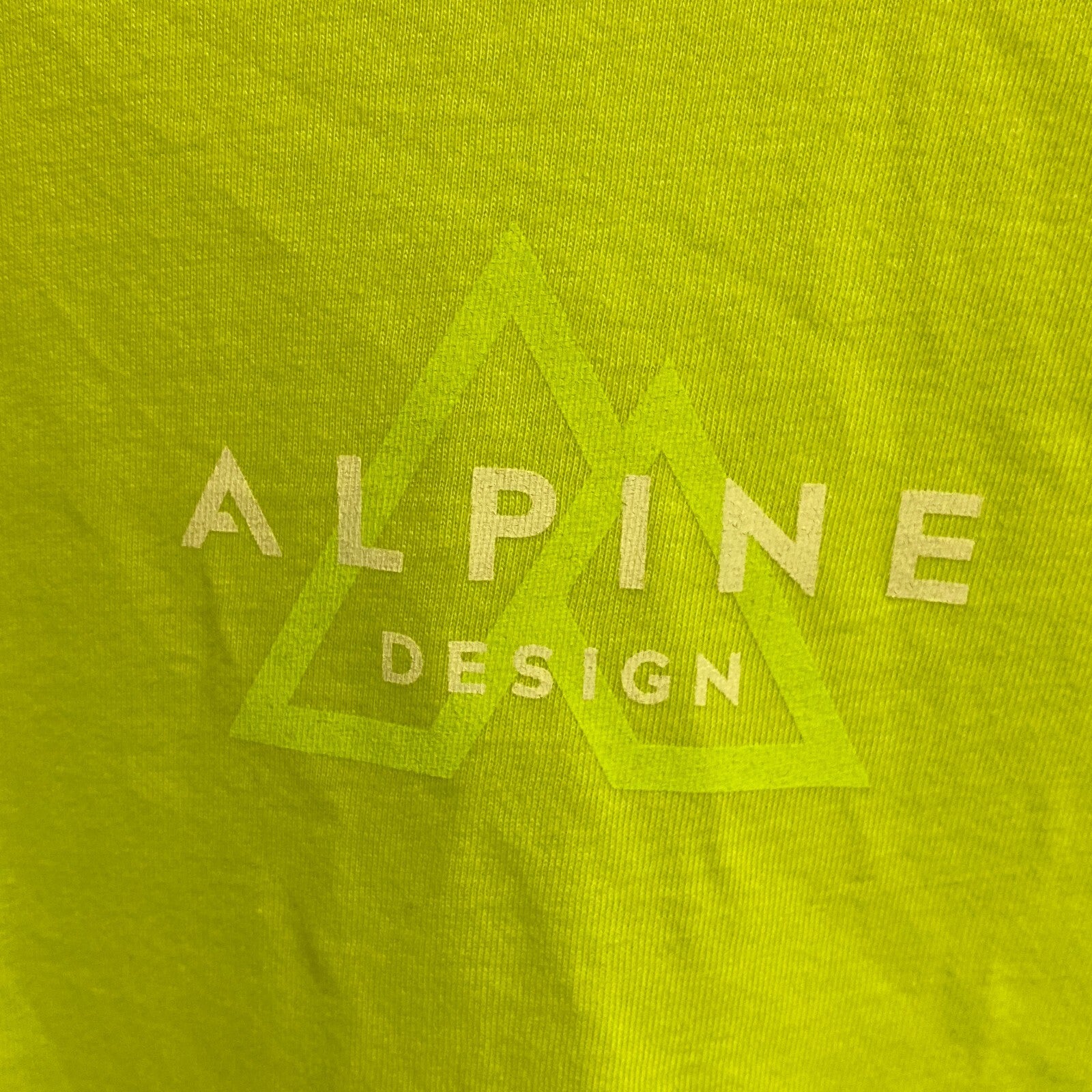 Alpine Design Men's SS Graphic Print T-Shirt Lime Green/Earth ADM22105 Brand New