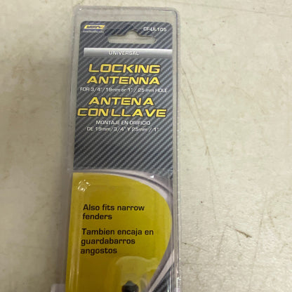 Metra 44-UL10 Universal Locking Retractable Car Antenna  1″ Hole Black