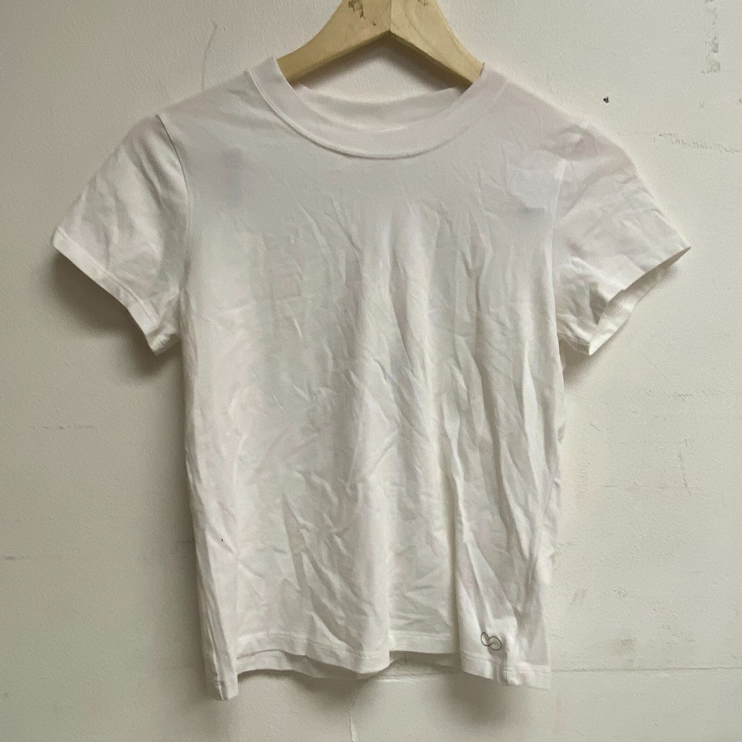 Calia Women's Everyday Shrunken Short Sleeves Crew Neck Tee Pure White WAX11248