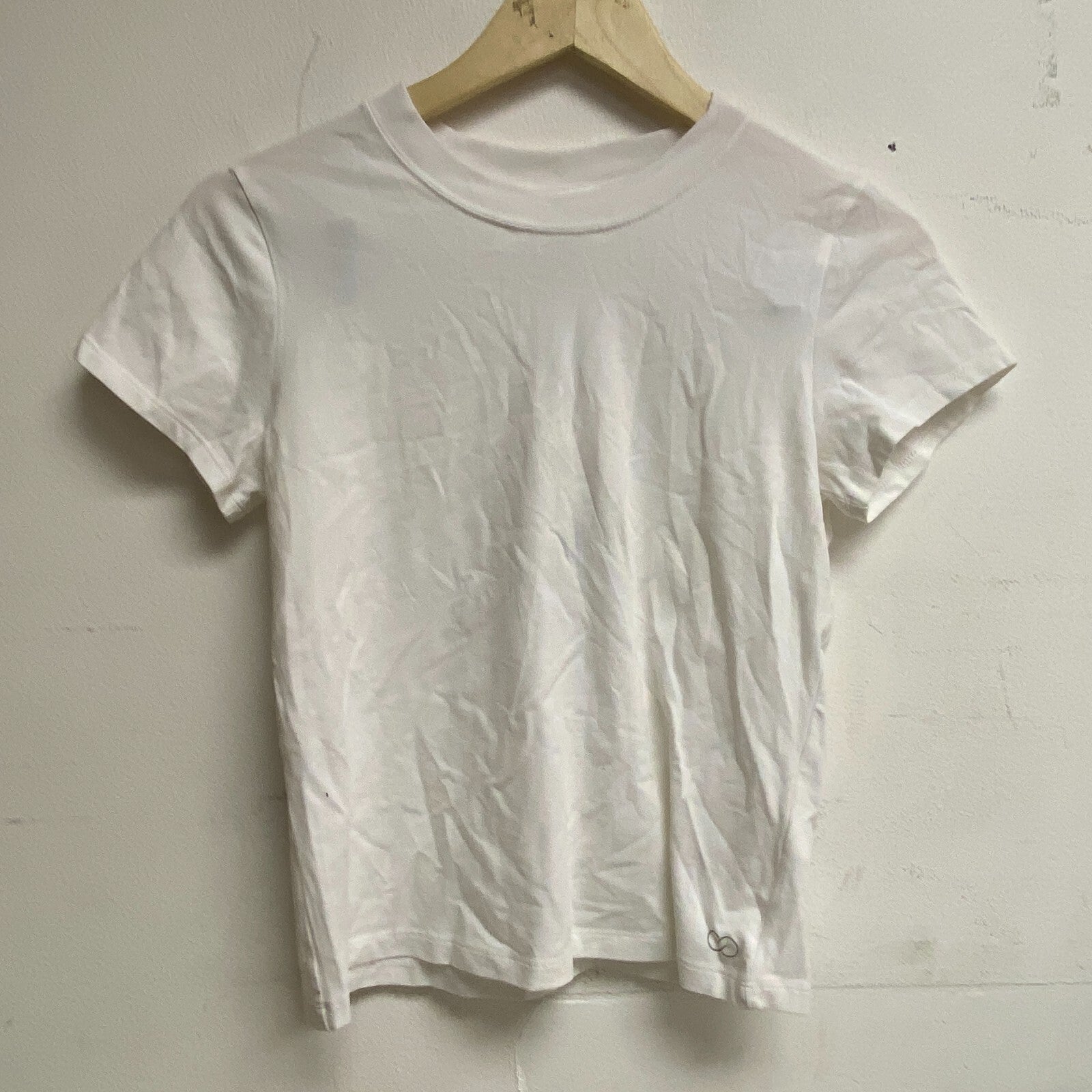 Calia Women's Everyday Shrunken Short Sleeves Crew Neck Tee Pure White WAX11248