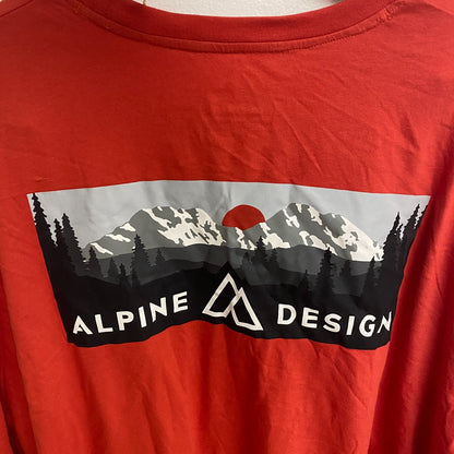 Alpine Design Men's AD M Long Sleeve Graphic Tee AD MT Range/Red ADM23200 New!