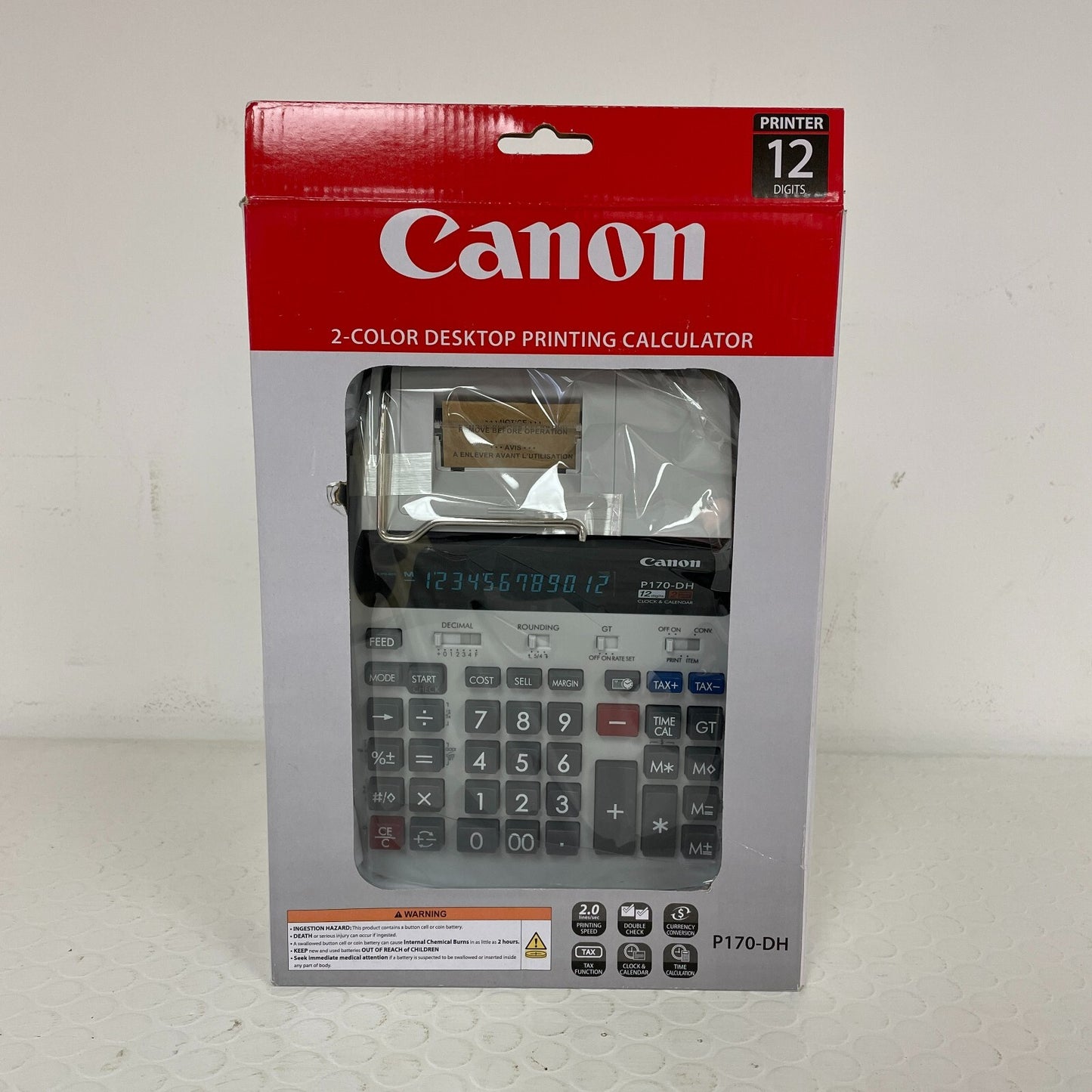 Canon P170-DH-3 2- Color Desktop Printing Calculator - New in Box
